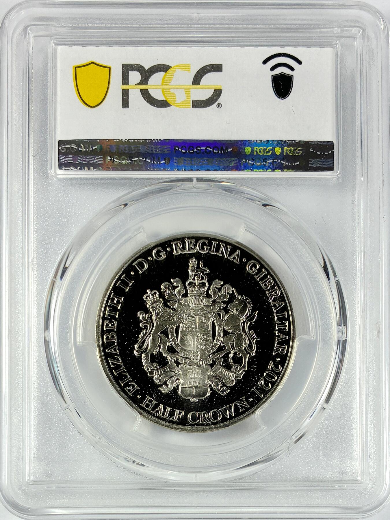 【雨安】【直播拍卖】【世界币章117期-评级币】2025-11-29 周六 19:30 保真 [评级现代] Gibraltar 直布罗陀 1/2克朗 2021年 戴安娜  PCGS-MS68