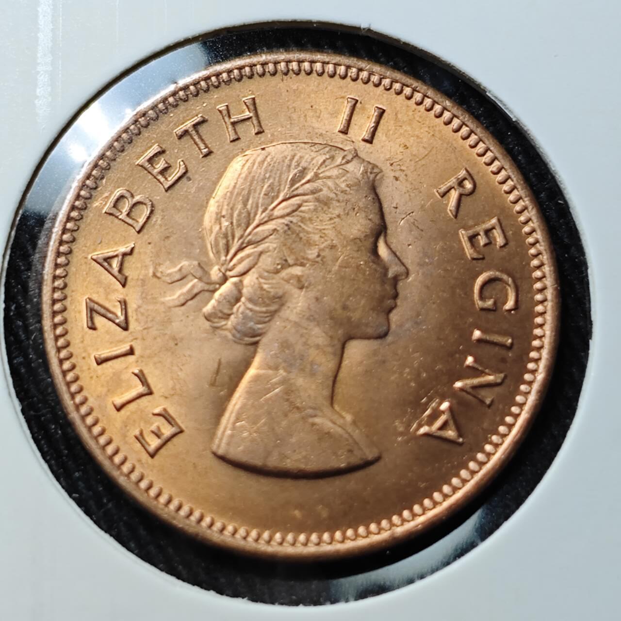 KK钱币收藏小铺 （套币 好品/批量散币 银币）专场  2月预留时间 周末发货  1960南非1/2分铜币 好品