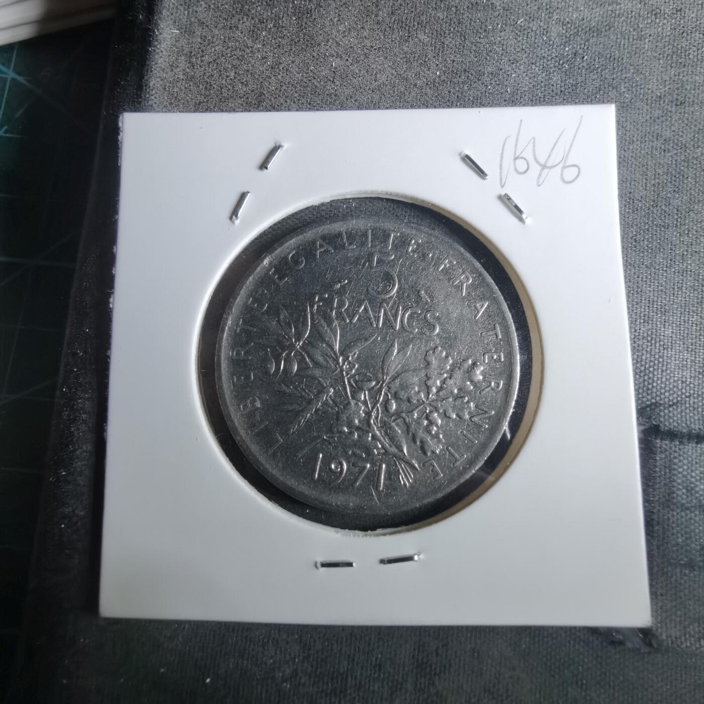 沼泽如烟--第916场 法国1971年5法郎纪念币