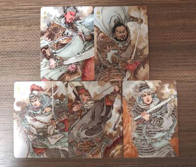 趣卡卡拍No.19期（无佣金免手续费，分享成交有奖） - 【普卡】超吉梦 七侠五义 李宇航绘 三国五虎将 1套5张