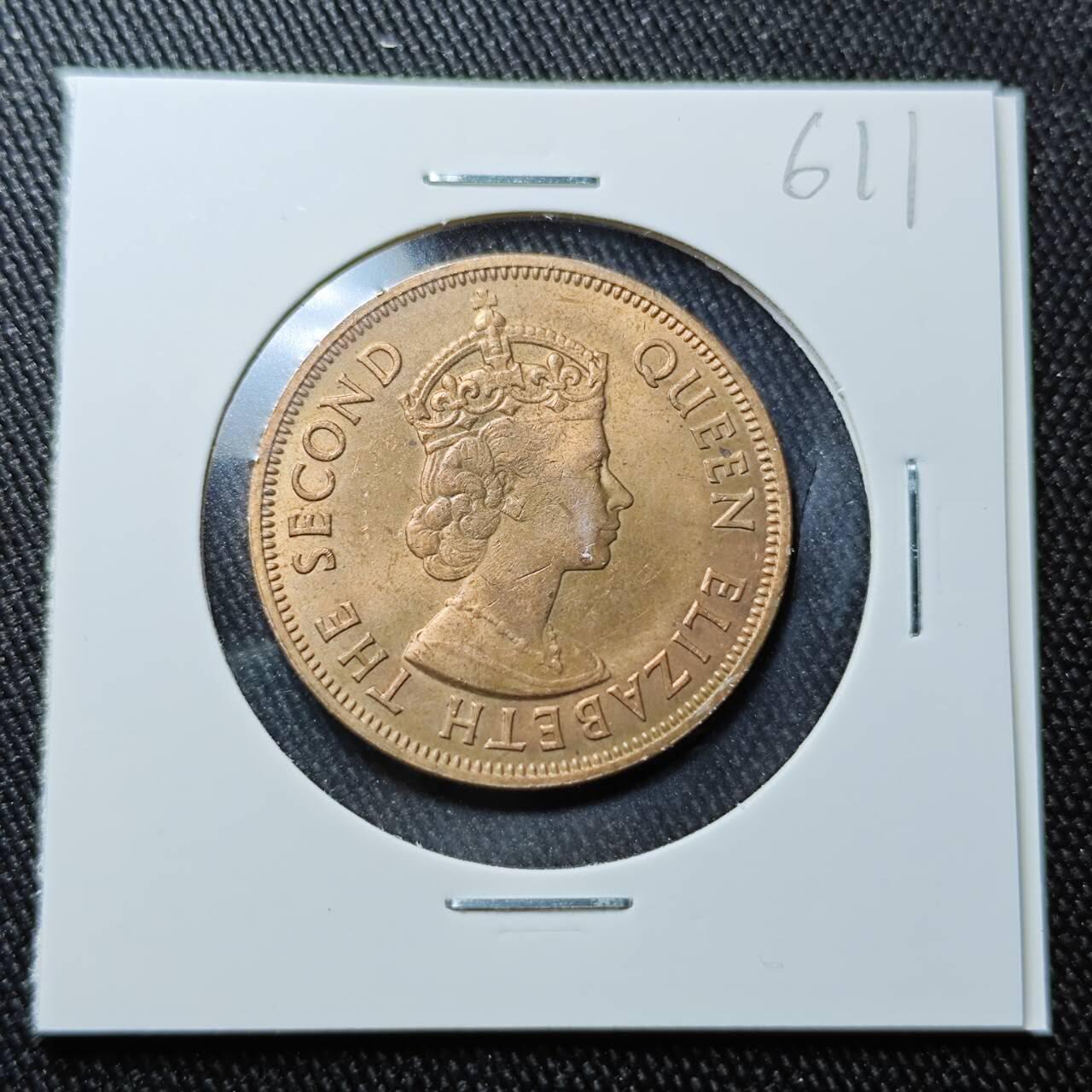 KK钱币收藏小铺 （套币 好品/批量散币 银币）专场  2月预留时间 周末发货  1969英属毛里求斯5分铜币 好品