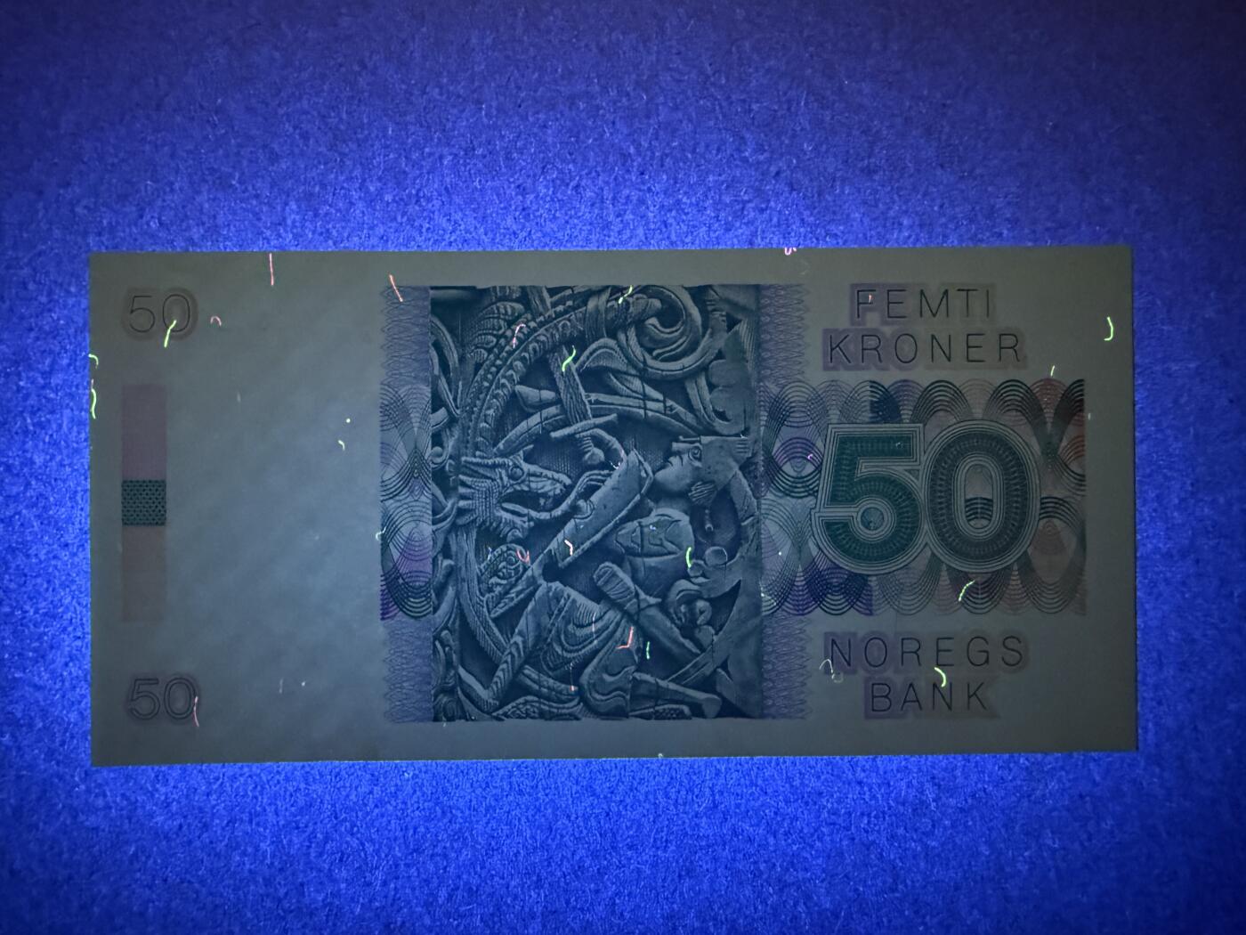 《艾美收藏》第222期-11.30周日外币畅拍 挪威50克朗 UNC 1989年 挪威诗人文耶