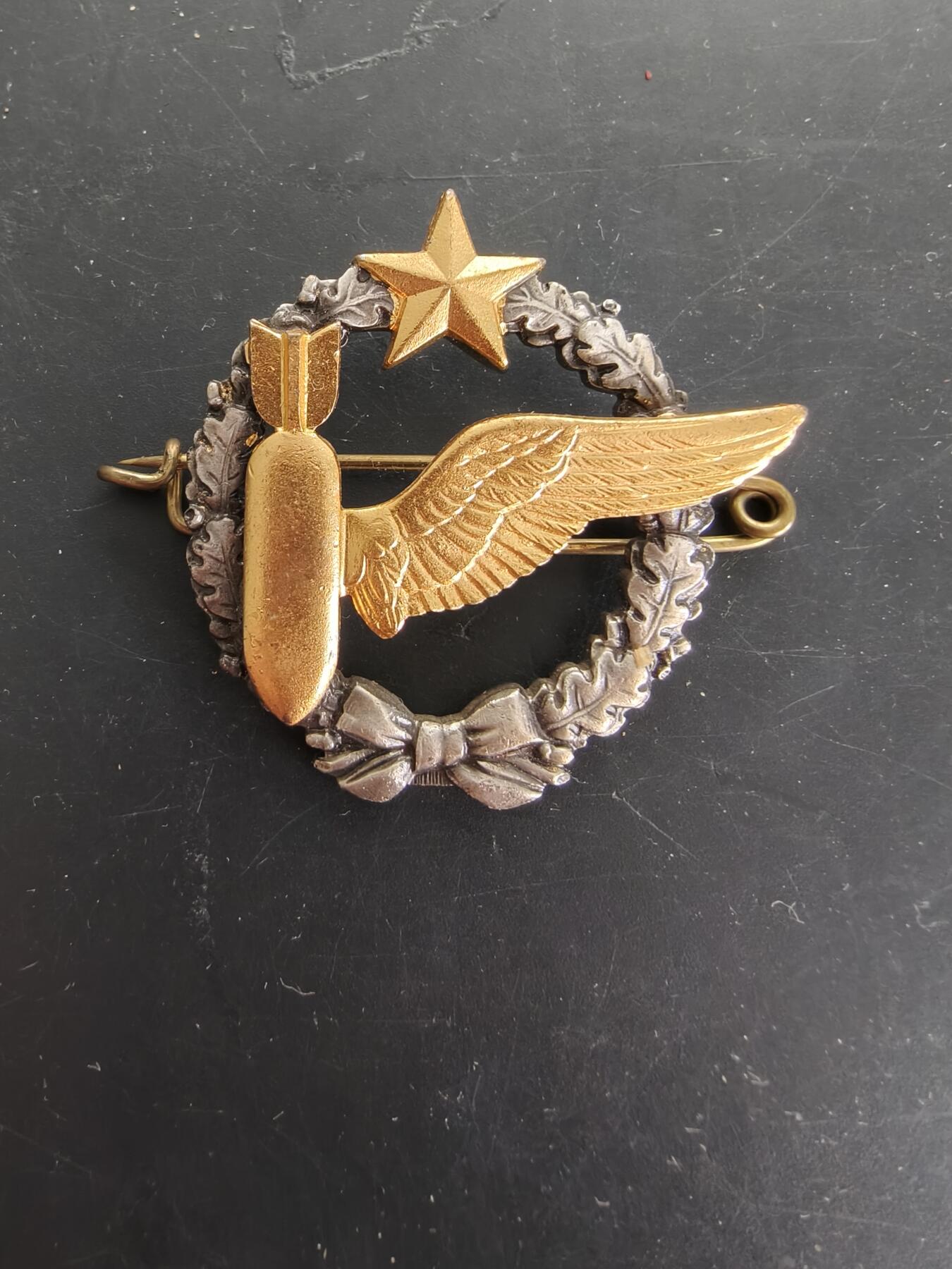 老王徽章第166期 法国空军学员轰炸机投弹手证章