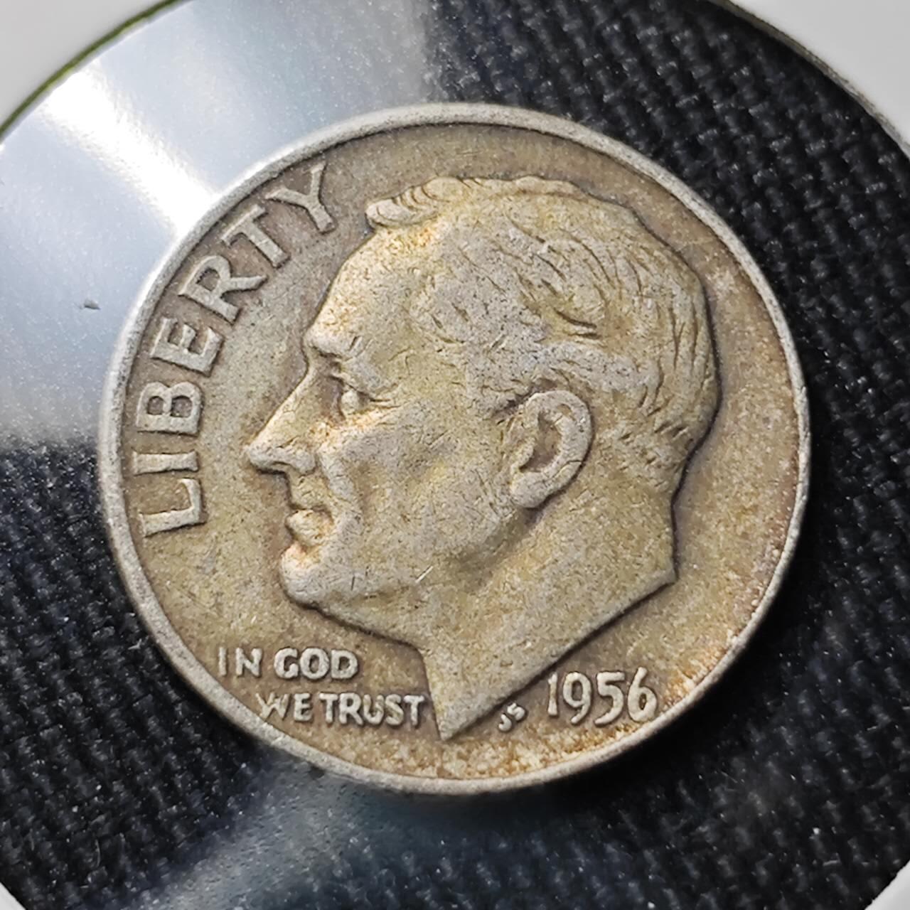 KK钱币收藏小铺 （套币 好品/批量散币 银币）专场  2月预留时间 周末发货   1956美国10分银币