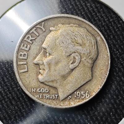 KK钱币收藏小铺 （套币 好品/批量散币 银币）专场  2月预留时间 周末发货 -   1956美国10分银币