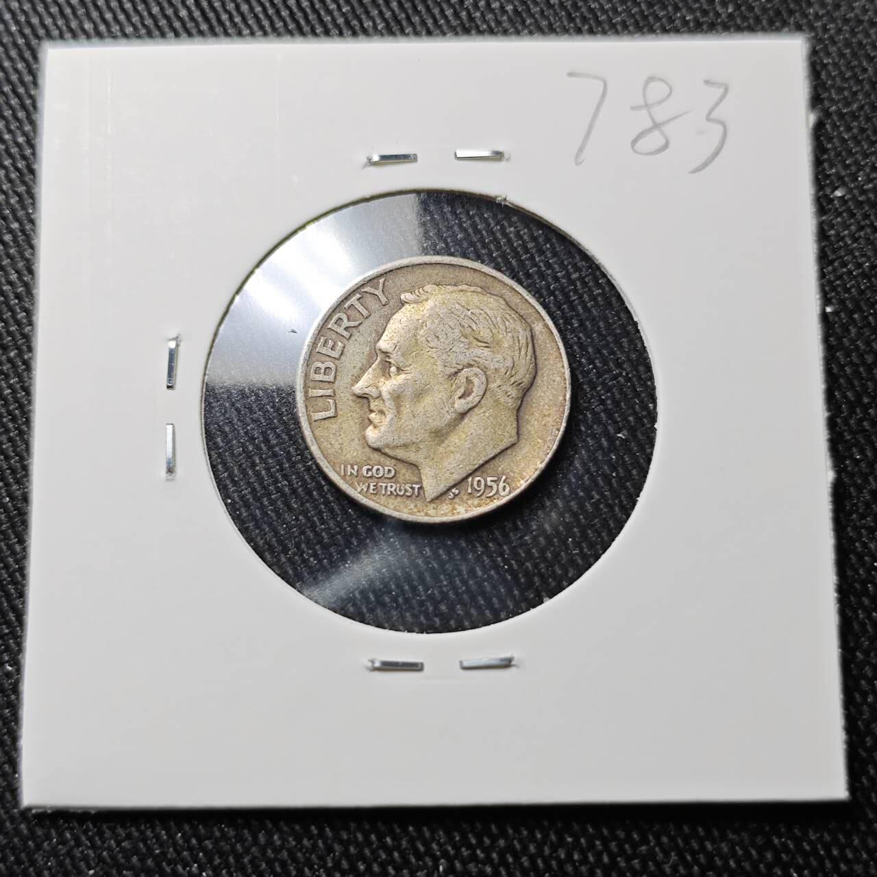 KK钱币收藏小铺 （套币 好品/批量散币 银币）专场  2月预留时间 周末发货   1956美国10分银币