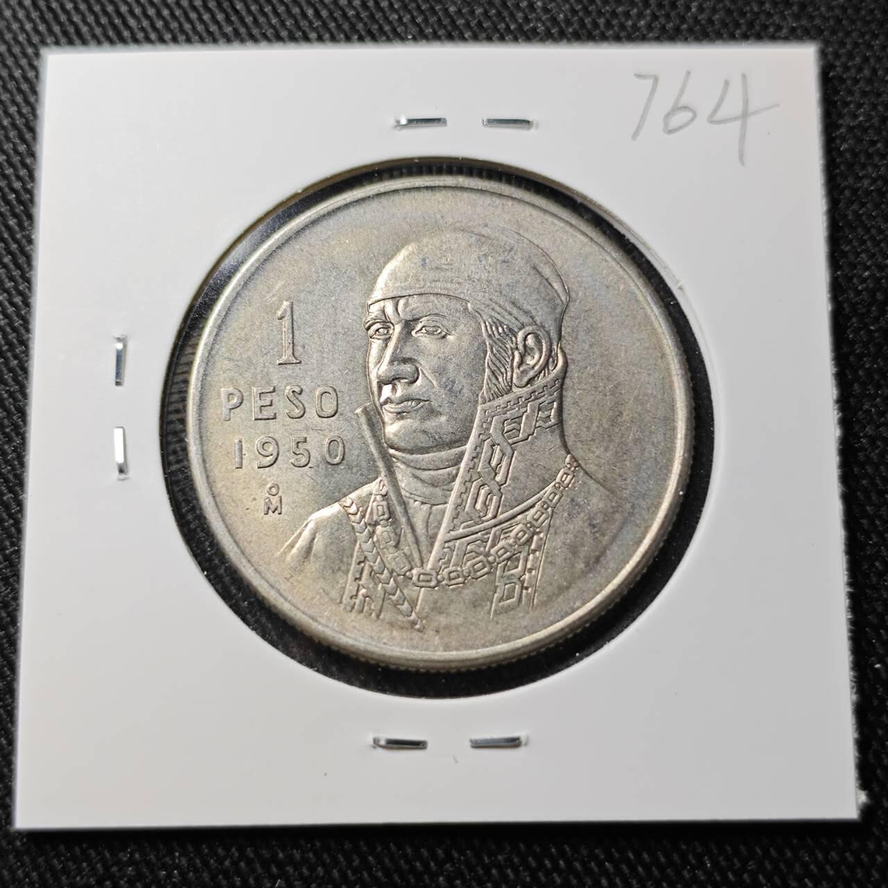 KK钱币收藏小铺 （套币 好品/批量散币 银币）专场  2月预留时间 周末发货  1950墨西哥1比索银币