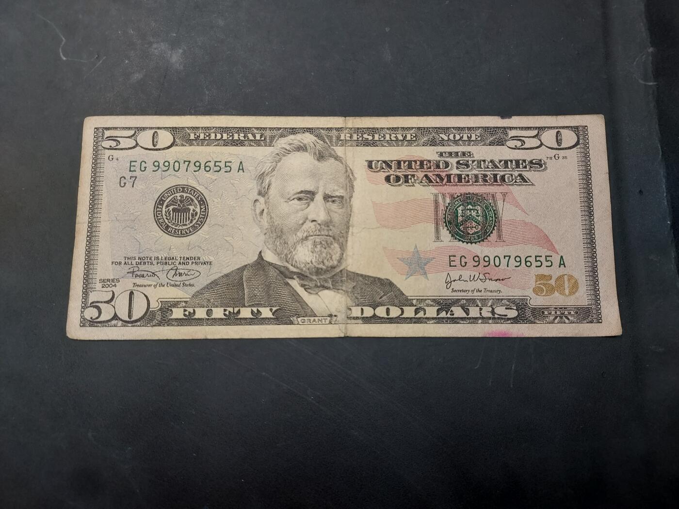 博彦收藏   12月3日 8点 钱币专场 美国50元 流通品