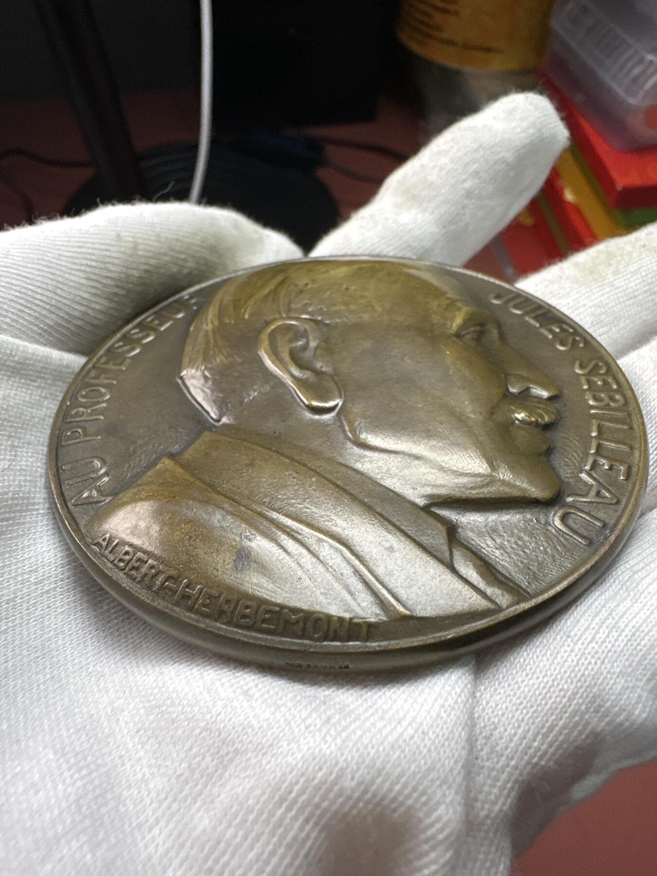 12.4铜章专场 法国JULES SÉBILIEAU啊（朱尔·塞比约教授）荣誉铜章 作者ALBERT-HERBEMONT