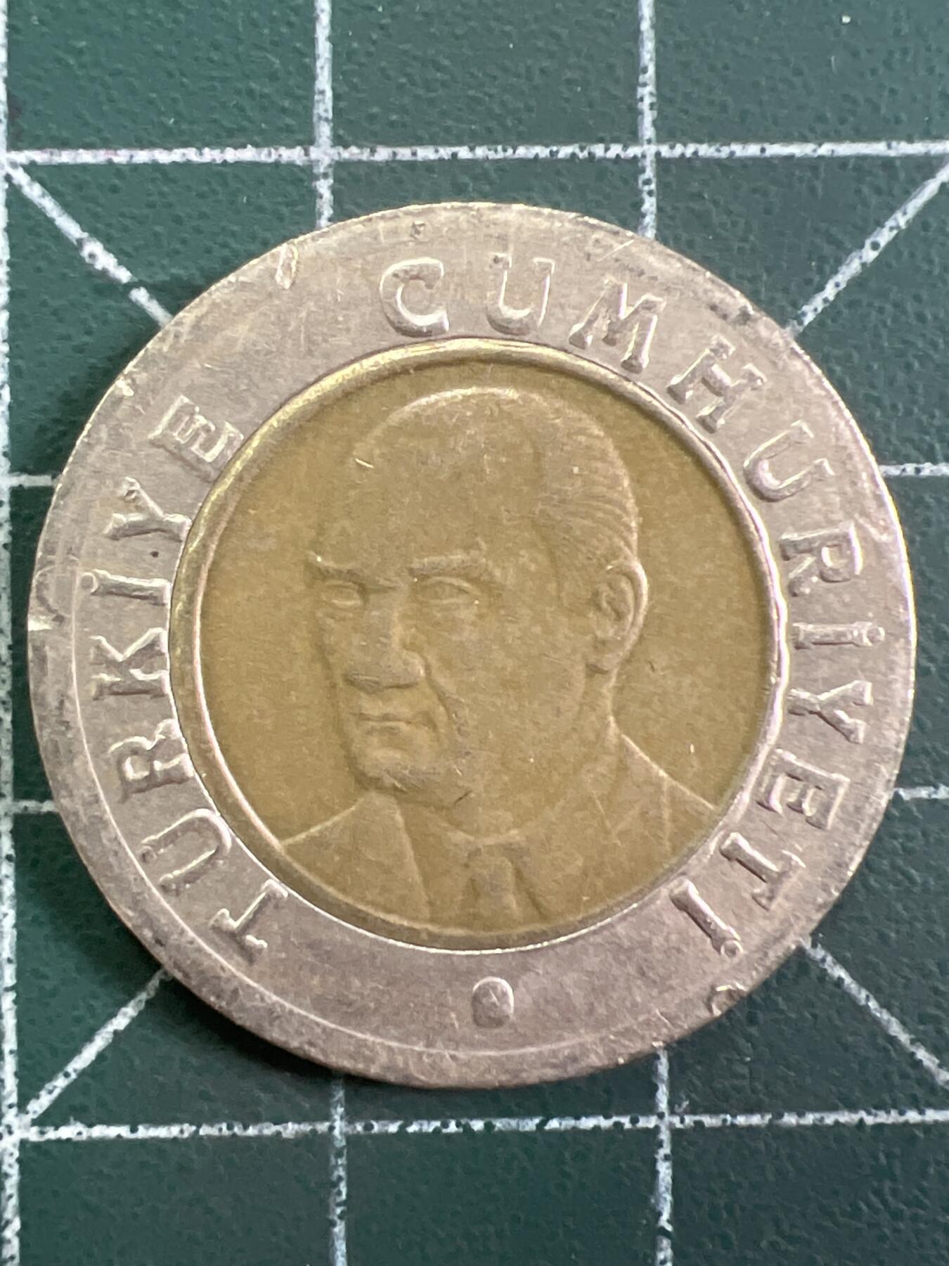 第1059 硬币专场 （无押金，捡漏，全场50包邮，偏远地区除外，接收代拍业务，本店十天发一次货） 土耳其 1 里拉   双色币