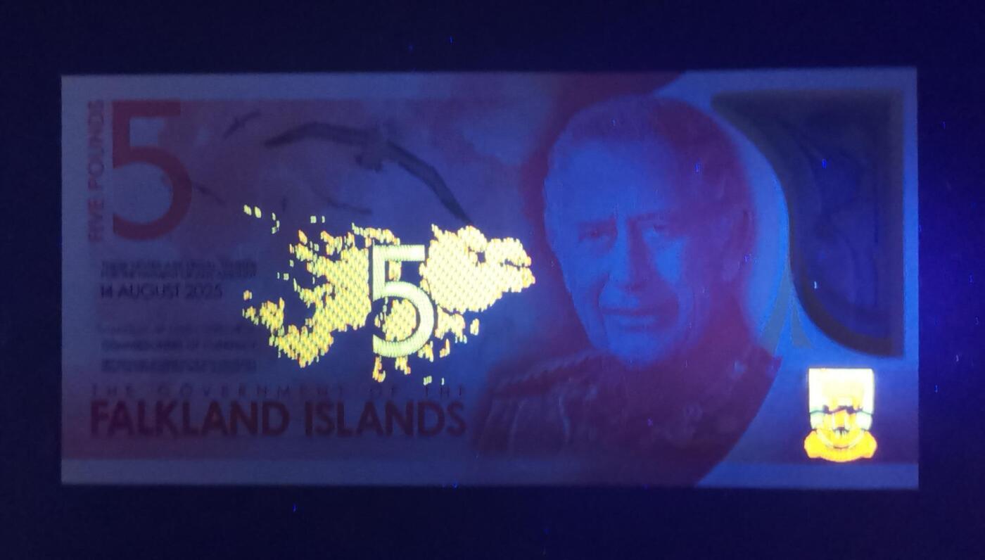 《艾美收藏》第222期-11.30周日外币畅拍 福克兰岛2025年AA冠5镑UNC无4 颜值很高 IBNS本年度世界最佳纸币提名