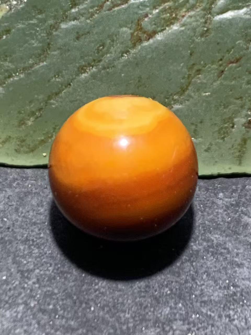 精美高玉化8字天眼纹缠丝玛瑙圆珠一颗，