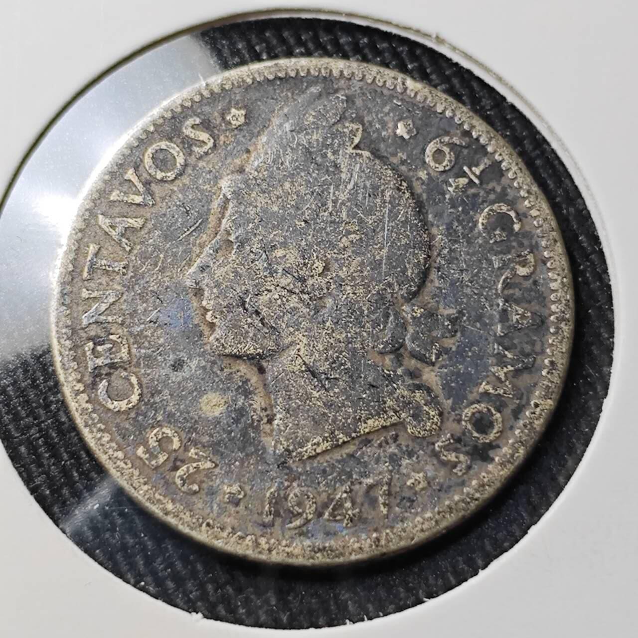 KK钱币收藏小铺 （套币 好品/批量散币 银币）专场  2月预留时间 周末发货  多米尼加25分银币