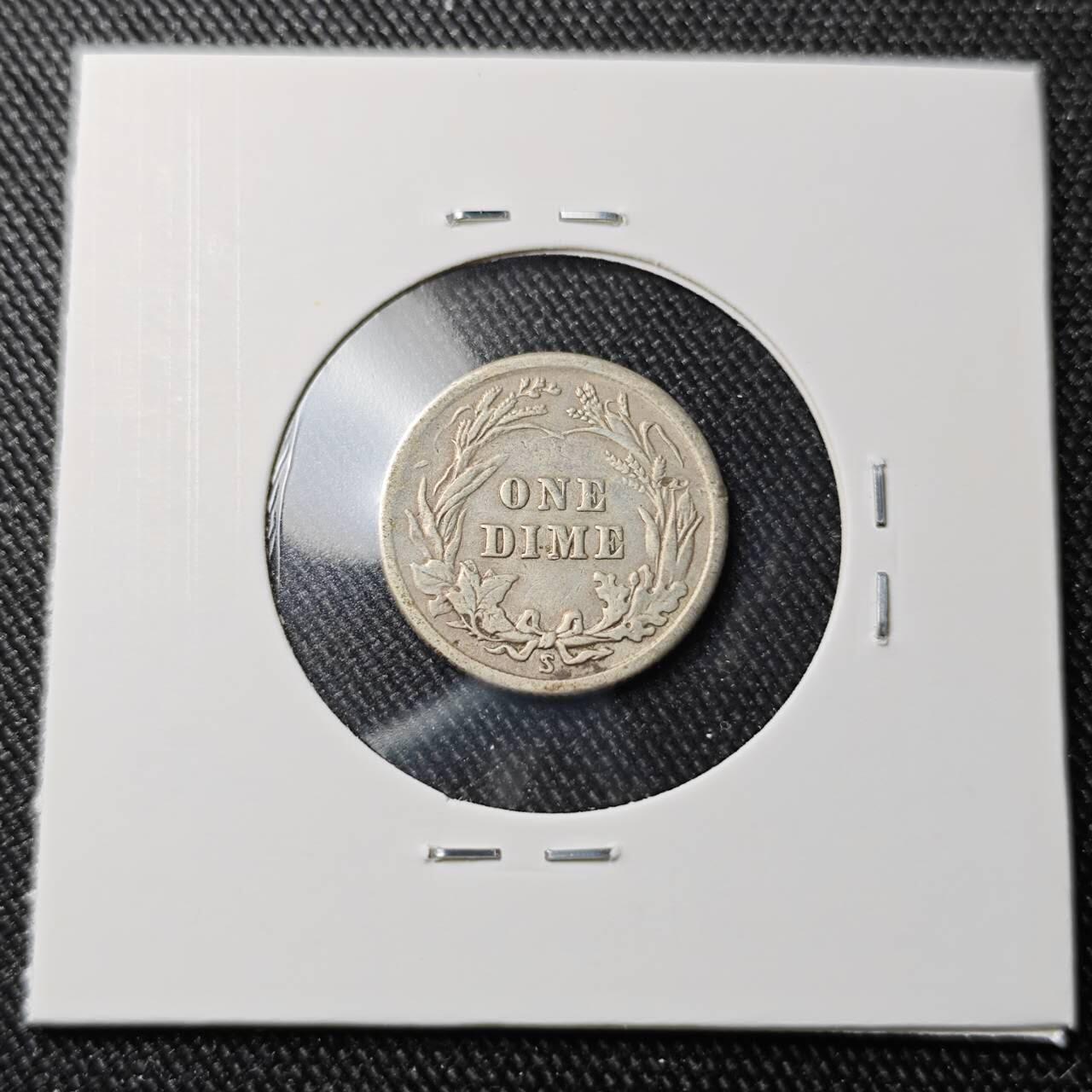 KK钱币收藏小铺 （套币 好品/批量散币 银币）专场  2月预留时间 周末发货  1914美国巴伯10分银币