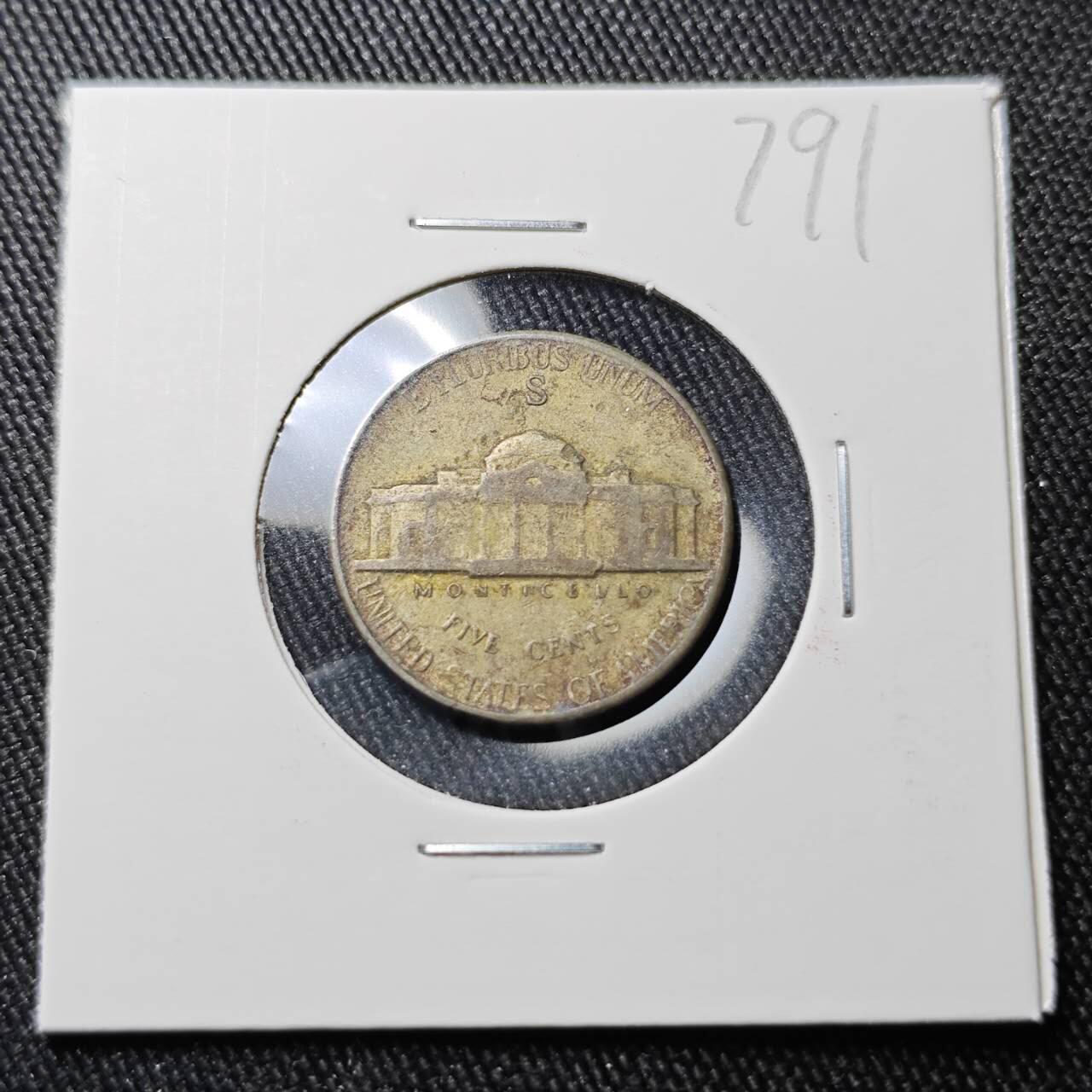 KK钱币收藏小铺 （套币 好品/批量散币 银币）专场  2月预留时间 周末发货  1945美国5分银币 S厂