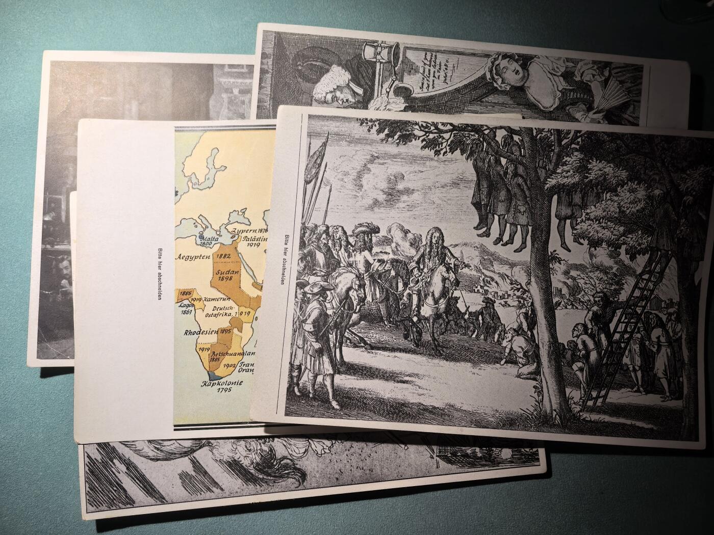 盛世勋华——号角文化勋章邮票专场拍卖第290期 德国（1939）系列宣传卡片“掠夺成性的国家——英国”5张