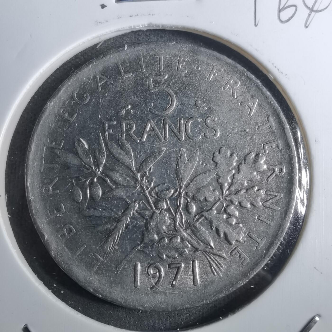 沼泽如烟--第916场 法国1971年5法郎