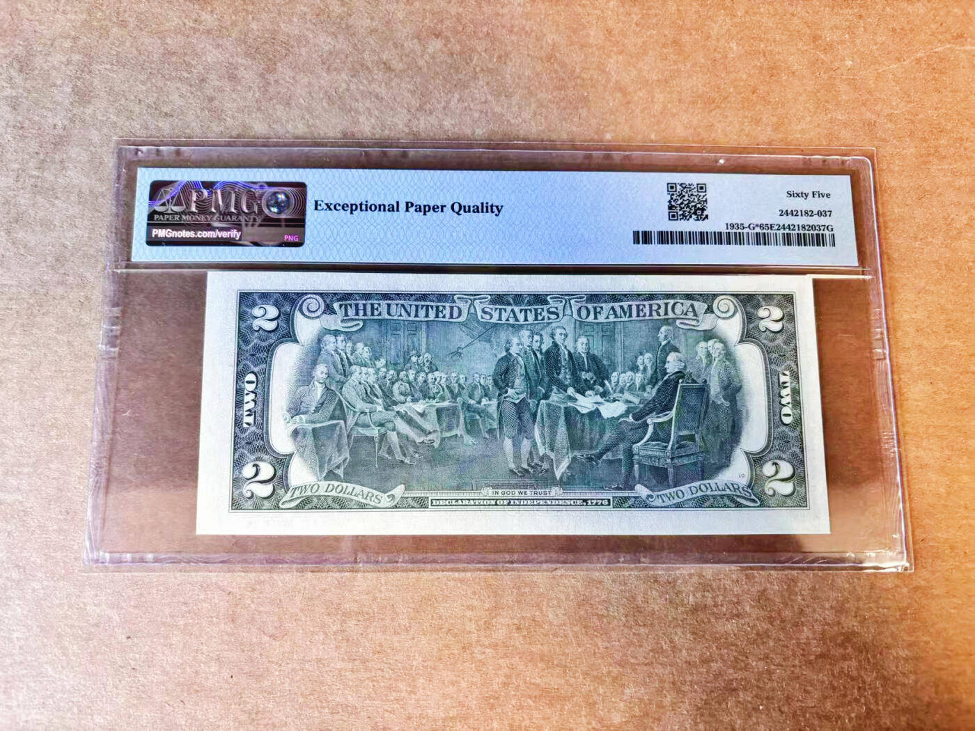 【Blue Auction】世界纸币精拍第756期——18级TOP拍卖/信誉/品质/专业/高效💫 【补号无47】美国 1976年2美金PMG65EPQ  