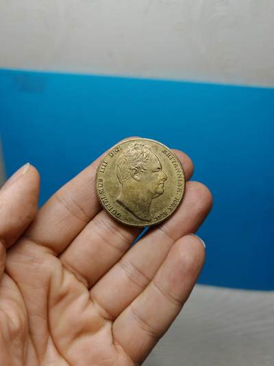 英国“1836年”威廉四世国王头像盾徽图案1克朗后铸精制铜币一枚 - 英国“1836年”威廉四世国王头像盾徽图案1克朗后铸精制铜币一枚