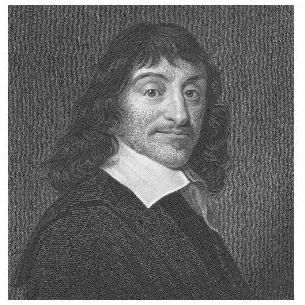 法国1819年 大数学家笛卡尔高浮雕精制大铜章 光边 40MM