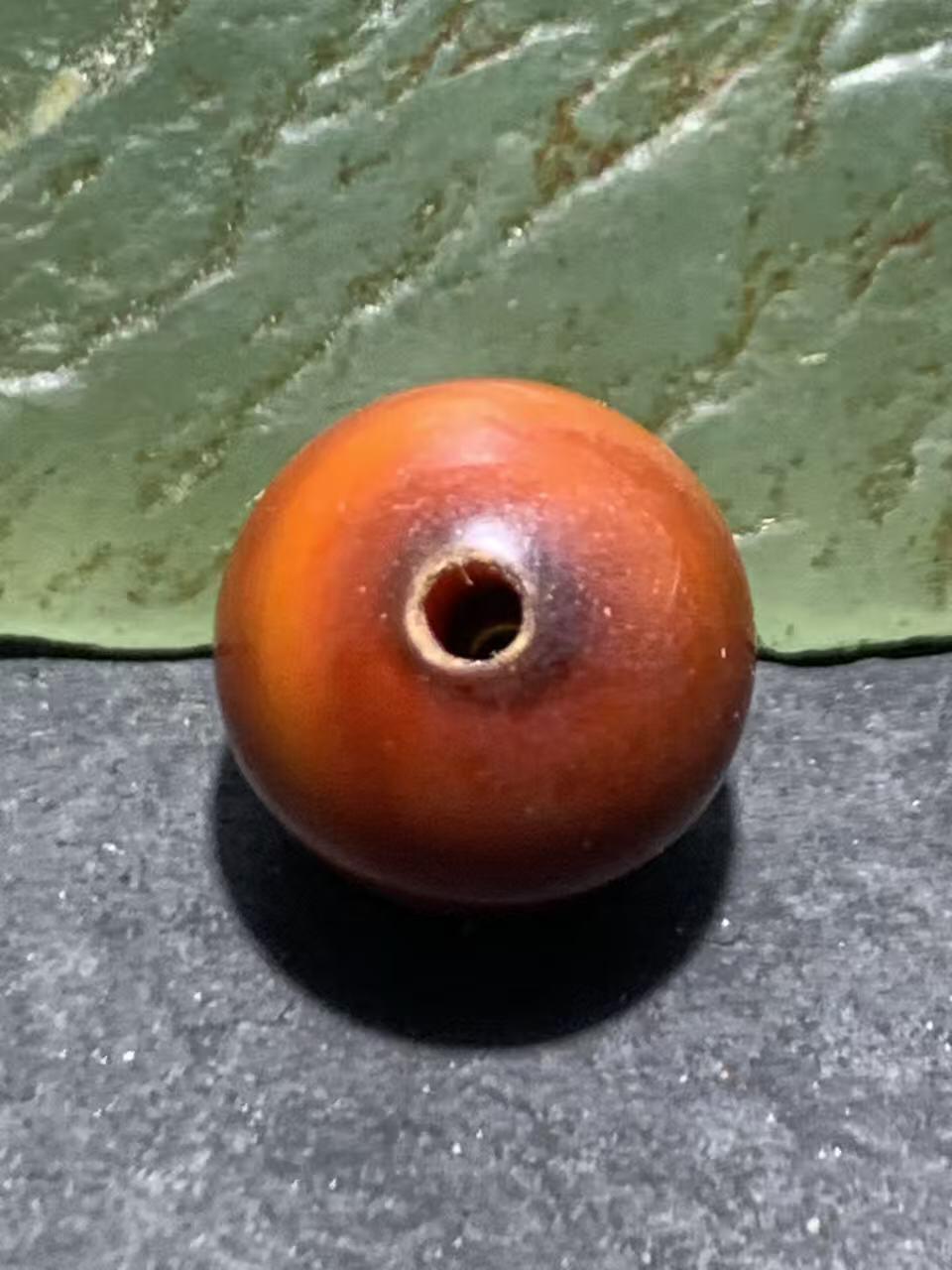 精美高玉化8字天眼纹缠丝玛瑙圆珠一颗，