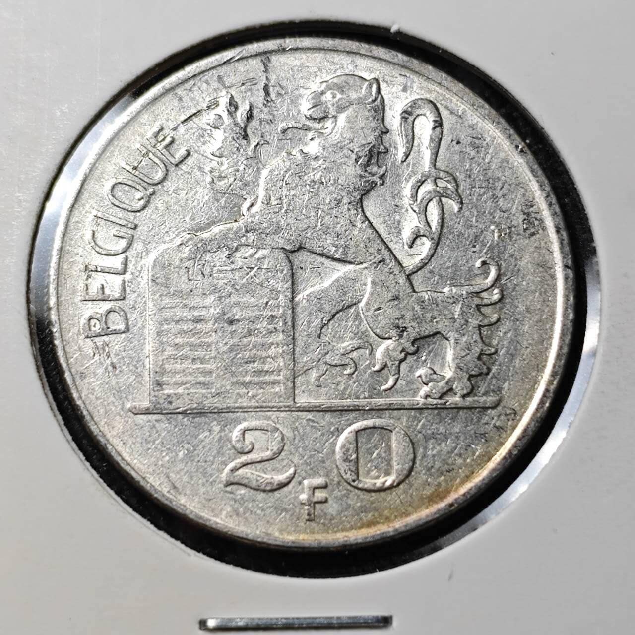 KK钱币收藏小铺 （套币 好品/批量散币 银币）专场  2月预留时间 周末发货  1950比利时20法郎银币