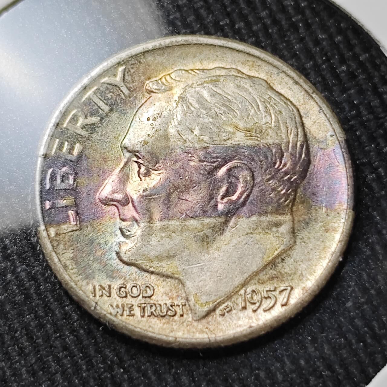 KK钱币收藏小铺 （套币 好品/批量散币 银币）专场  2月预留时间 周末发货    1957美国10分银币