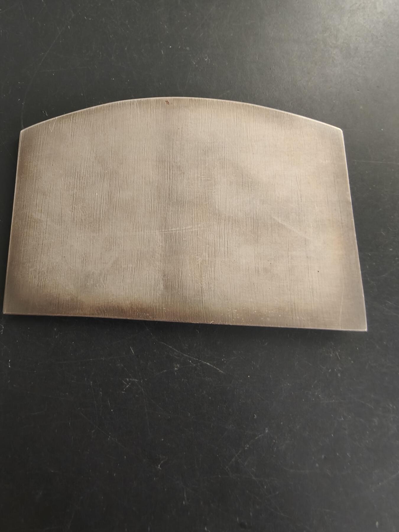 老王徽章第166期 法国新艺术玛丽安娜方形镀银大铜章     原盒     尺寸80×58mm.    重量106.2g