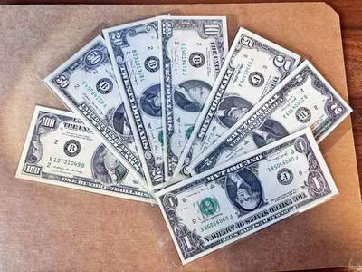 【Blue Auction】世界纸币精拍第756期——18级TOP拍卖/信誉/品质/专业/高效💫 - 【一组7张】美国 小头 1-100美金 UNC/UNC-