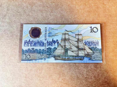 【Blue Auction】世界纸币精拍第756期——18级TOP拍卖/信誉/品质/专业/高效💫 - 【无47】澳大利亚 1988年10元塑料纪念钞 UNC （瑕疵如图）