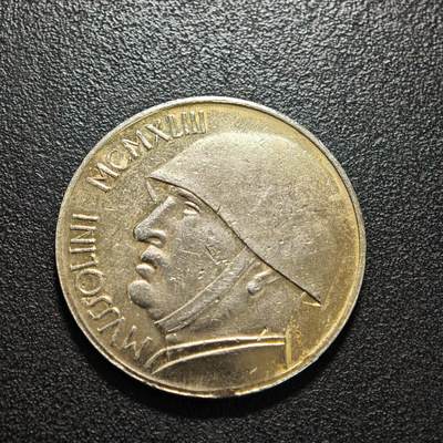 【德藏】世界币章拍卖第155期（拍品征集中~欢迎藏友联系） - 20世纪早期 意大利20里拉镀银纪念章 直径约：35.5mm；重约：20.3g