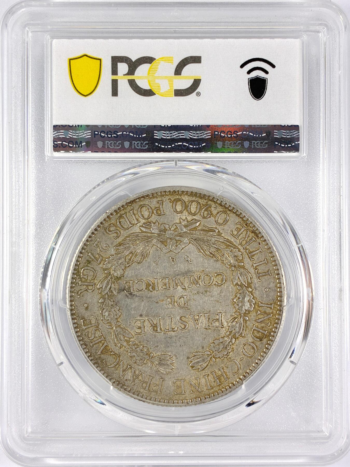 【雨安】【直播拍卖】【世界币章117期-评级币】2025-11-29 周六 19:30 保真 [评级亚洲] 贸易银 法国 法属印支 坐洋 1皮阿斯特 1907年  PCGS-AU55