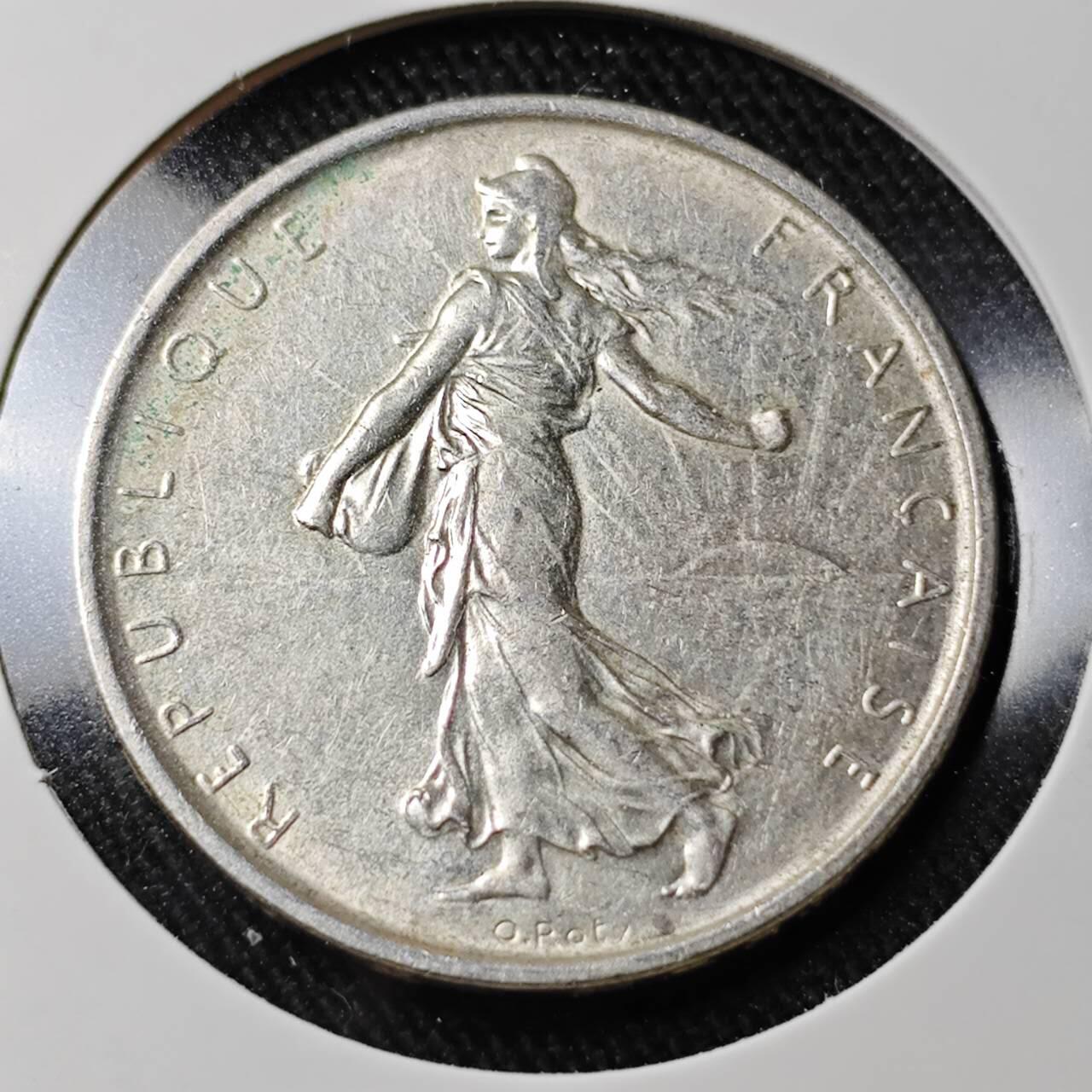 KK钱币收藏小铺 （套币 好品/批量散币 银币）专场  2月预留时间 周末发货  1963法国5法郎银币