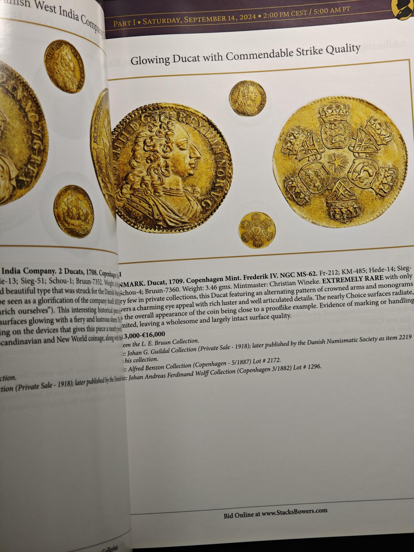 【德藏】世界币章拍卖第155期（拍品征集中~欢迎藏友联系） 98新 SBP拍卖行L.E.BRUUN集藏拍卖会图录 全铜板纸印刷 全书约366页