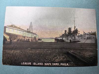 盛世勋华——号角文化勋章邮票专场拍卖第290期 - 美国二战时期军舰专题明信片 费城海军船坞