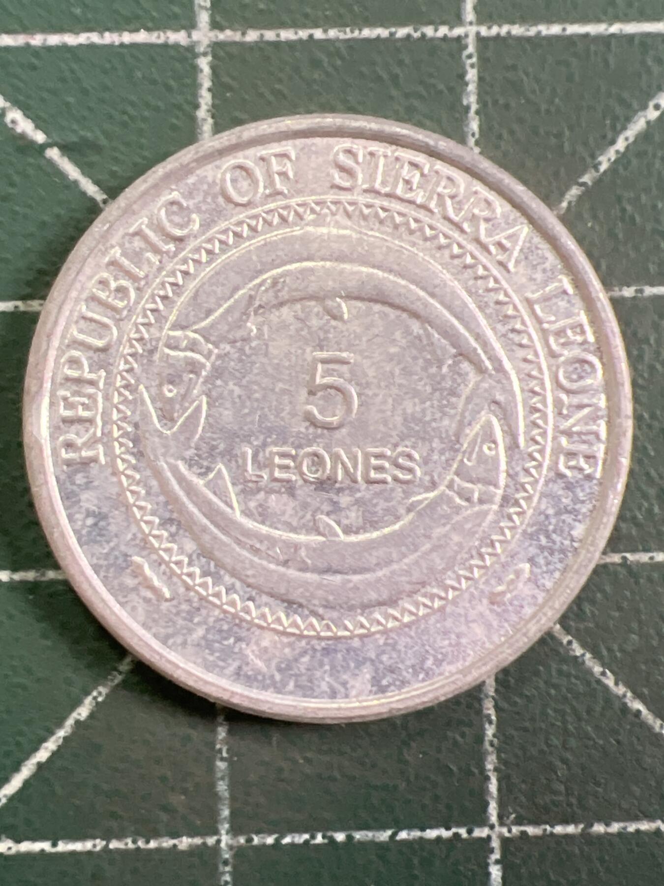 第1059 硬币专场 （无押金，捡漏，全场50包邮，偏远地区除外，接收代拍业务，本店十天发一次货） 塞拉利昂 5 利昂