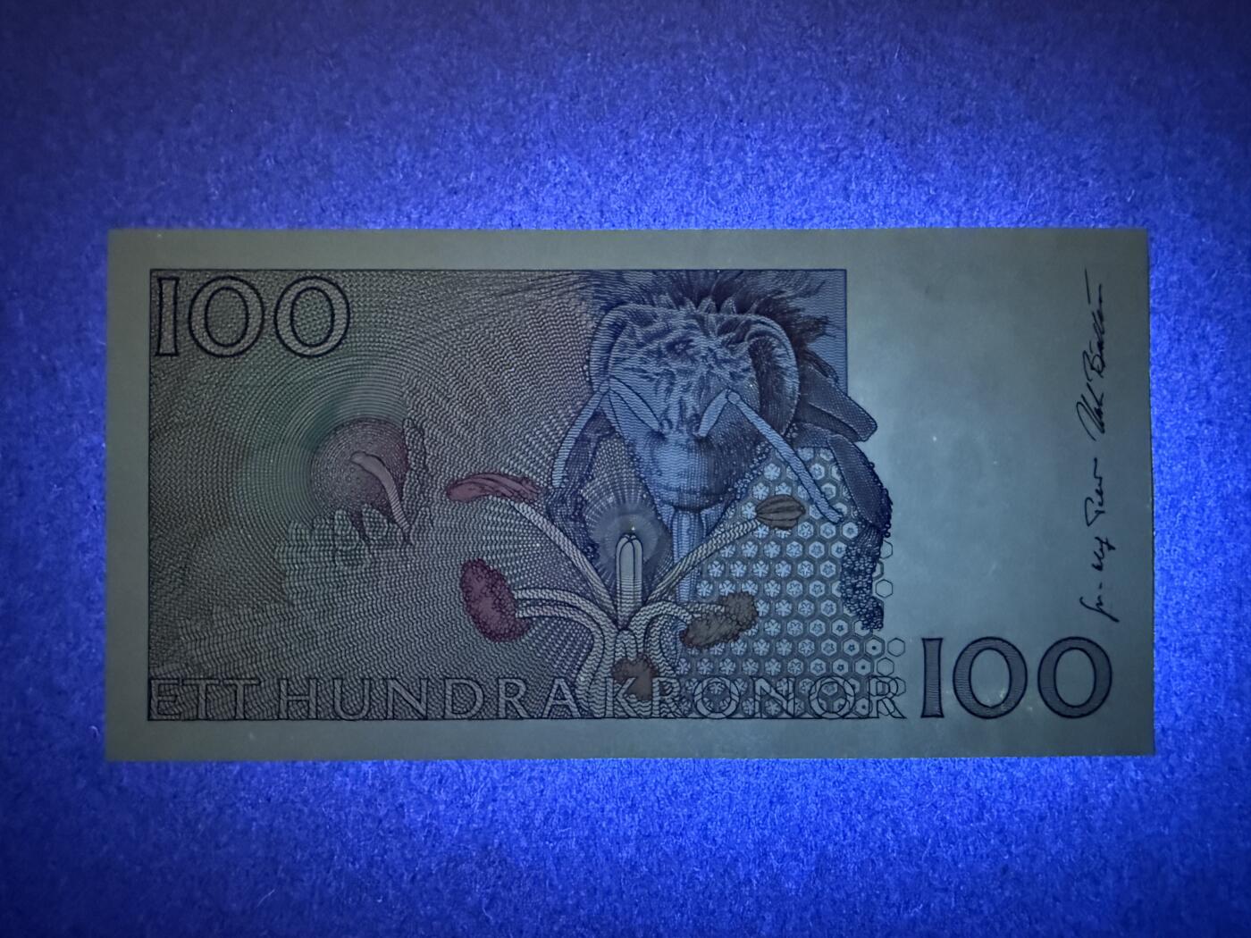 《艾美收藏》第222期-11.30周日外币畅拍 瑞典100克朗 UNC 1998年 初版 瑞典自然科学家林奈