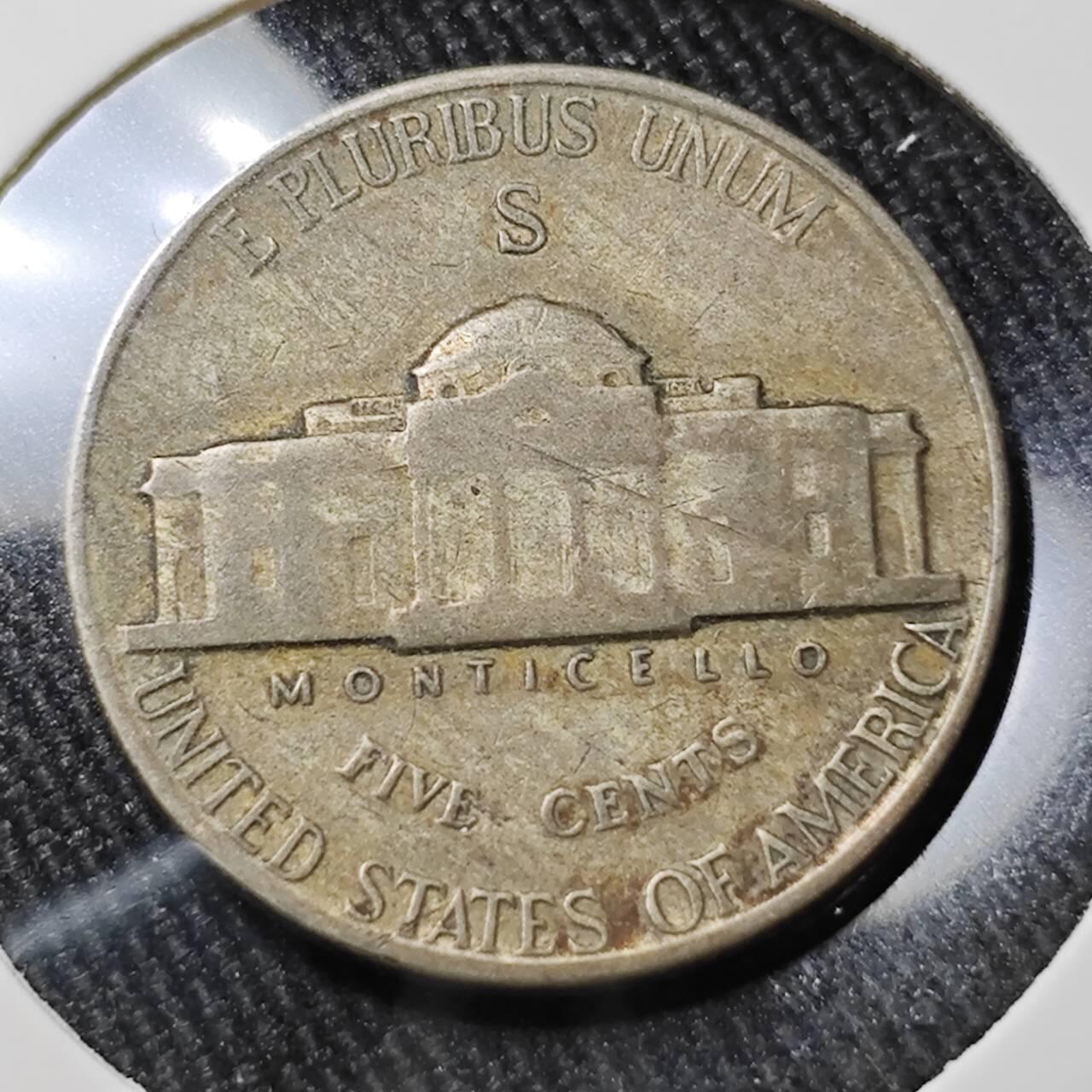 KK钱币收藏小铺 （套币 好品/批量散币 银币）专场  2月预留时间 周末发货   1943美国5分银币 S版