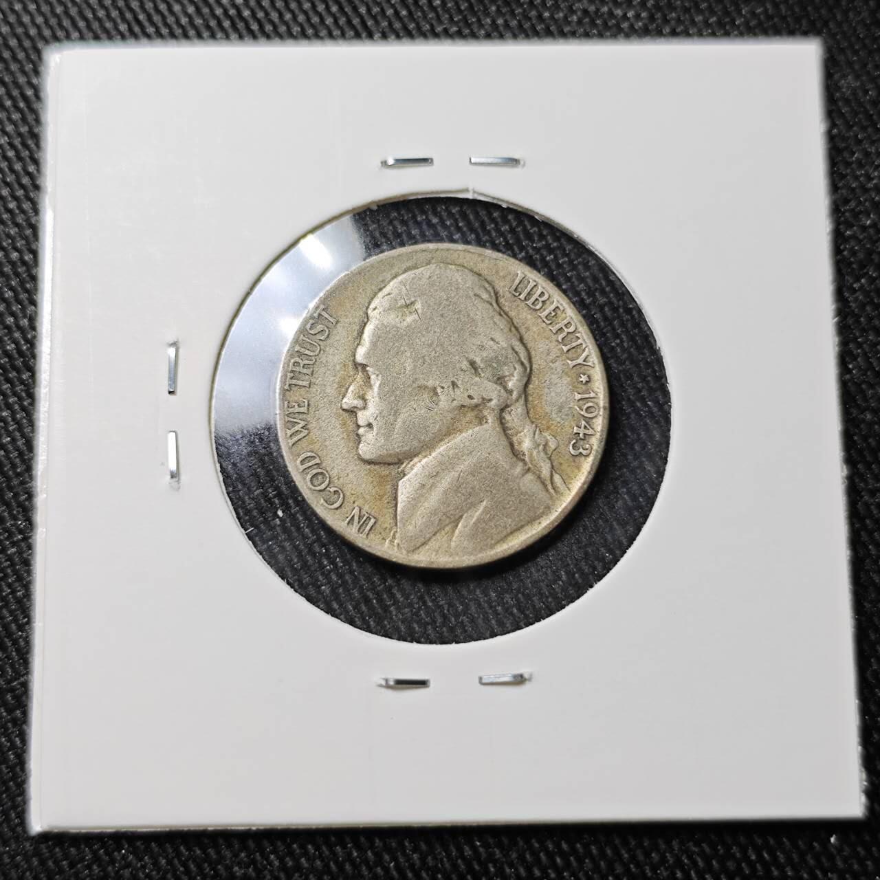 KK钱币收藏小铺 （套币 好品/批量散币 银币）专场  2月预留时间 周末发货  1943美国5分银币 P版