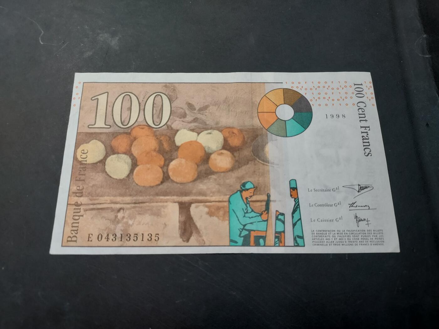 博彦收藏   12月3日 8点 钱币专场 法国 旧版100法郎 8-85品左右