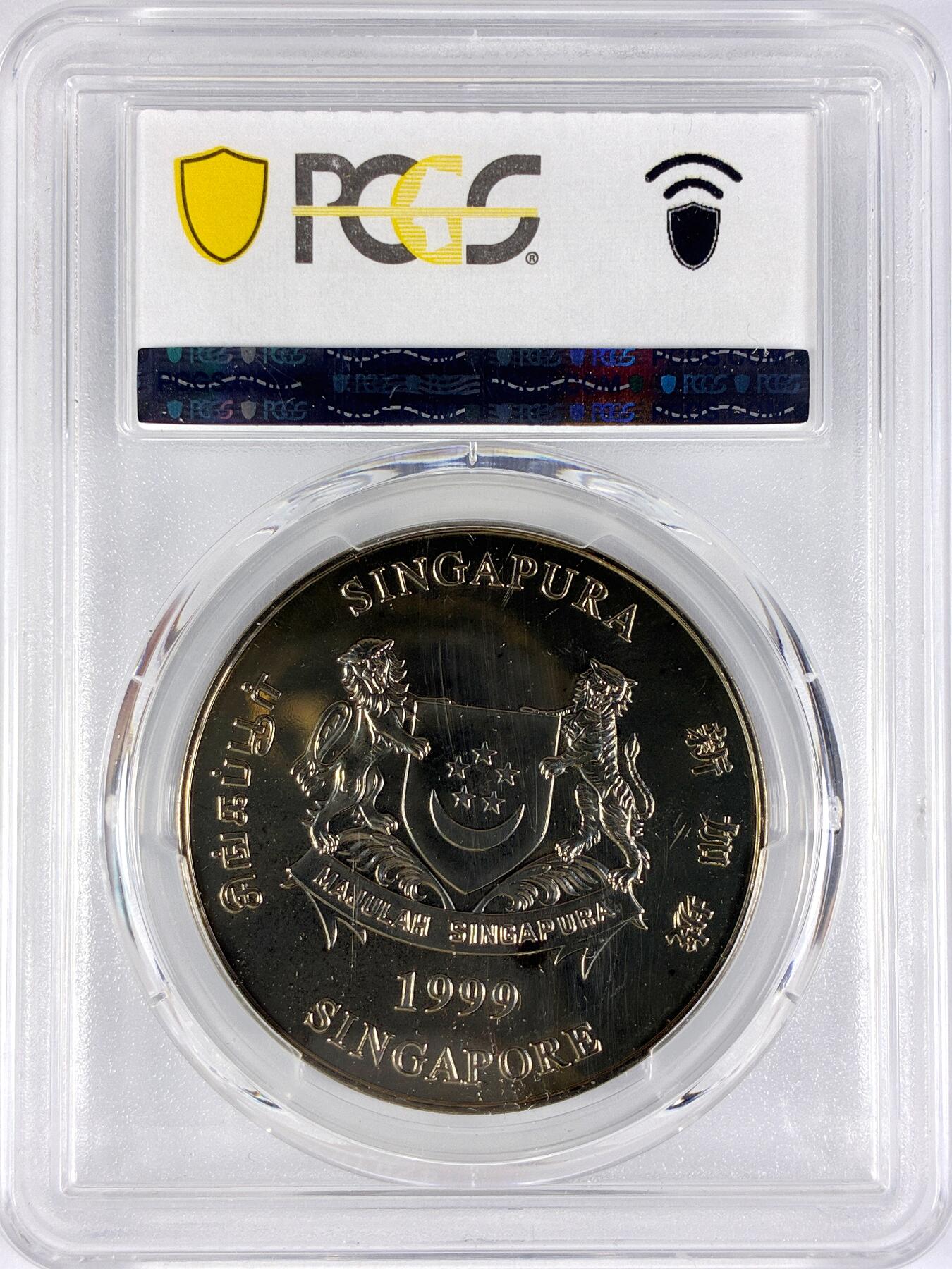 【雨安】【直播拍卖】【世界币章117期-评级币】2025-11-29 周六 19:30 保真 [评级现代] Singapore 新加坡 5元 1999年 国会  PCGS-MS67