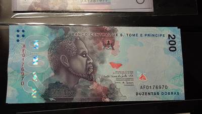 世界钱币～微拍第217期暨2025年第57期  近日新到货品少量 以及老库存一些 - 2020年圣多美和普林西比200 全新绝品无4尾号6970