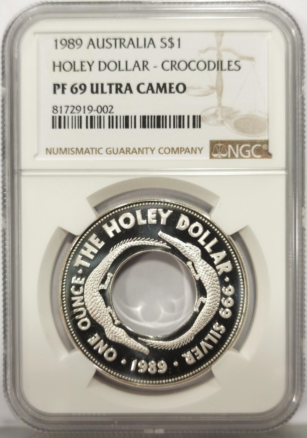 博洋堂世界钱币拍卖第149期（全场包邮） NGC PF68/69UC 澳大利亚1989年土著文化子母币二枚一套，带原包装及证书
