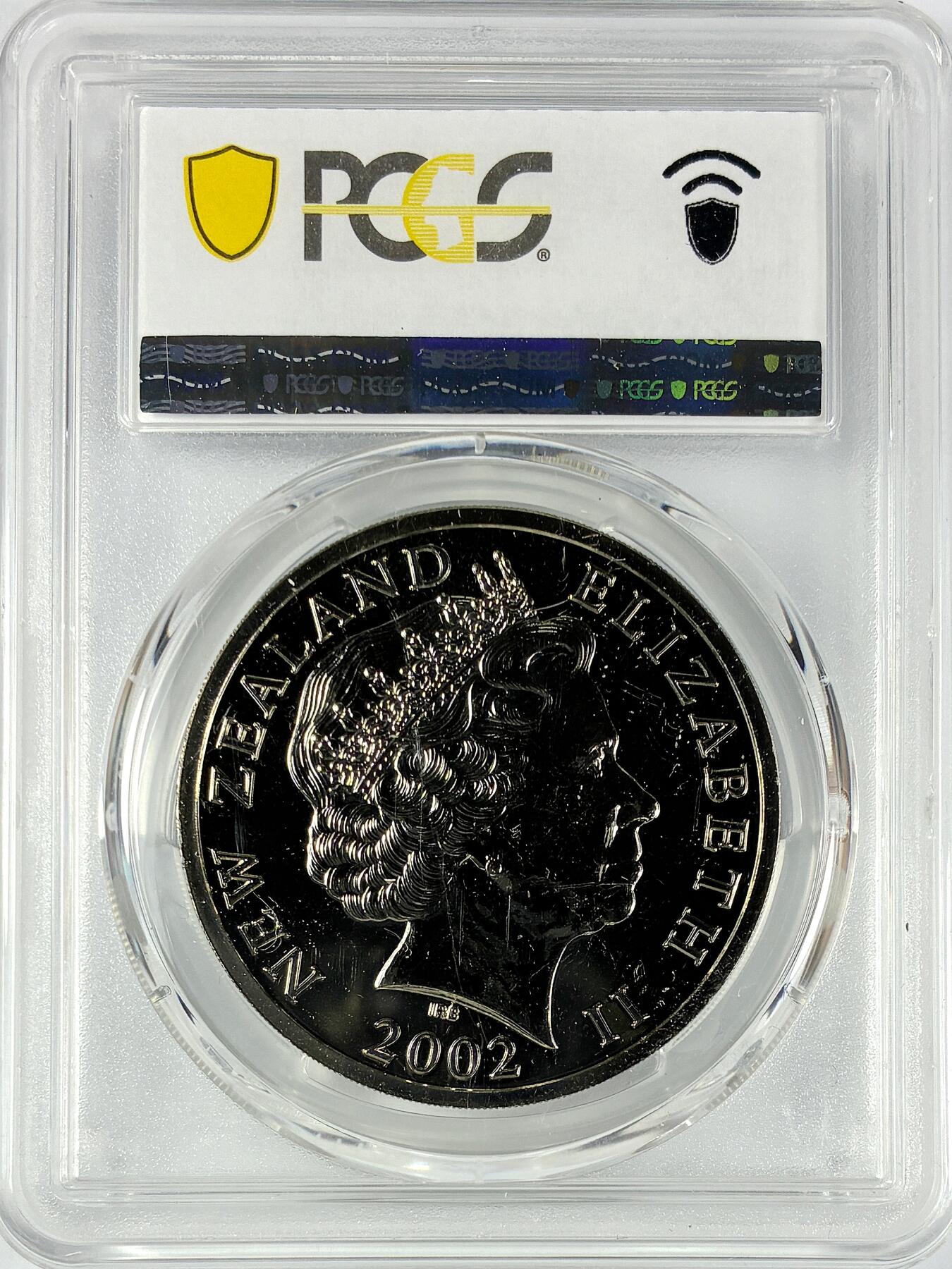 【雨安】【直播拍卖】【世界币章117期-评级币】2025-11-29 周六 19:30 保真 [评级现代] New Zeeland 新西兰 5元 2002年 海豚  PCGS-MS67