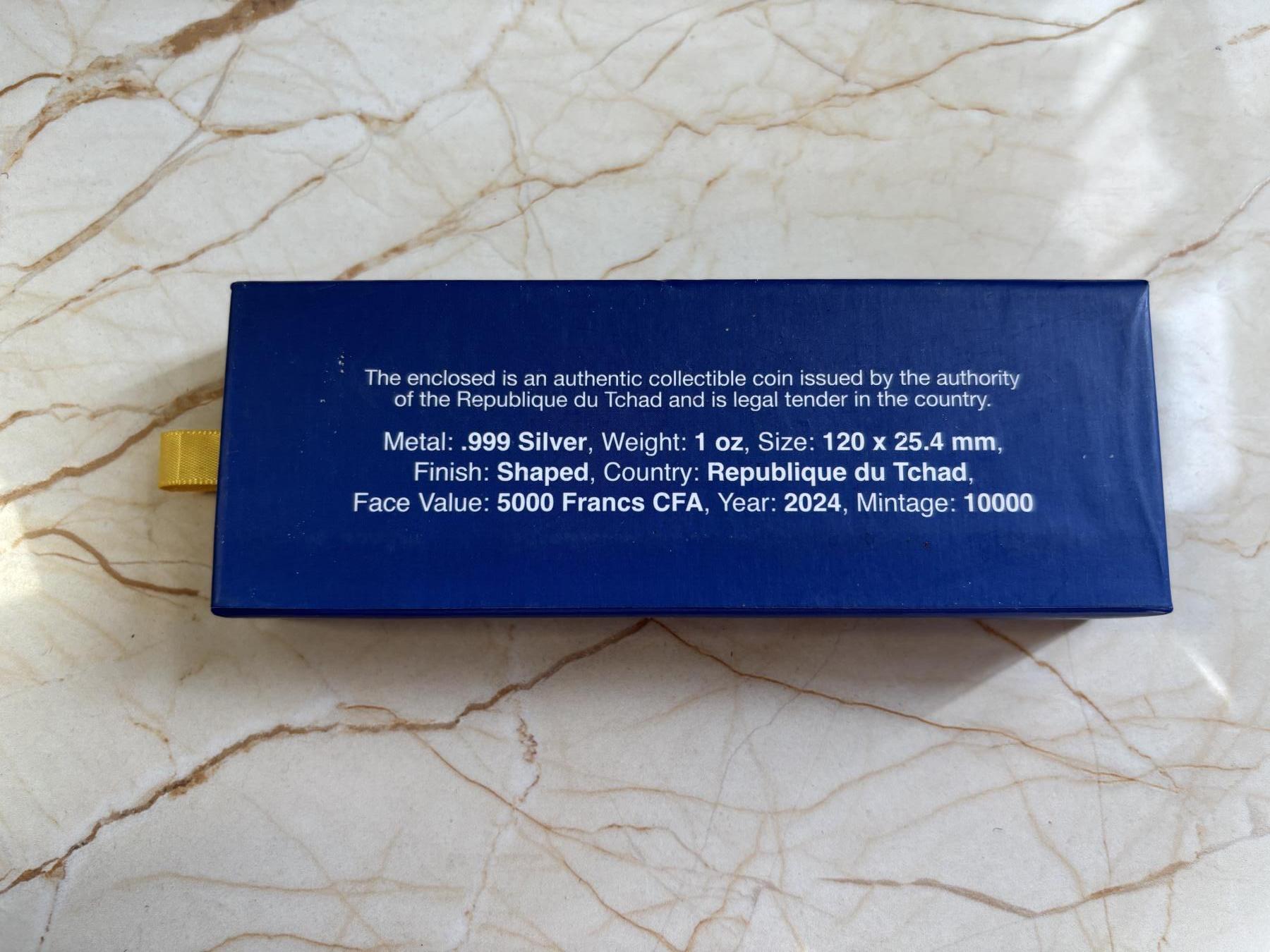 第183期拍卖 乍得2024年Kellogg吉祥物老虎托尼勺子形纪念银币，999银，1盎司，有掉色