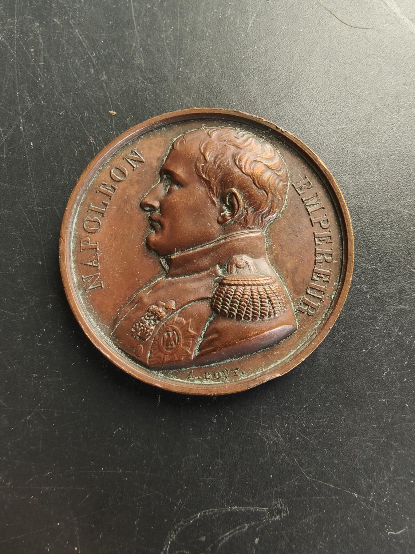 老王徽章第166期 法国拿破仑魂归故里大铜章    光边原铸    直径41mm.   重量32.1g