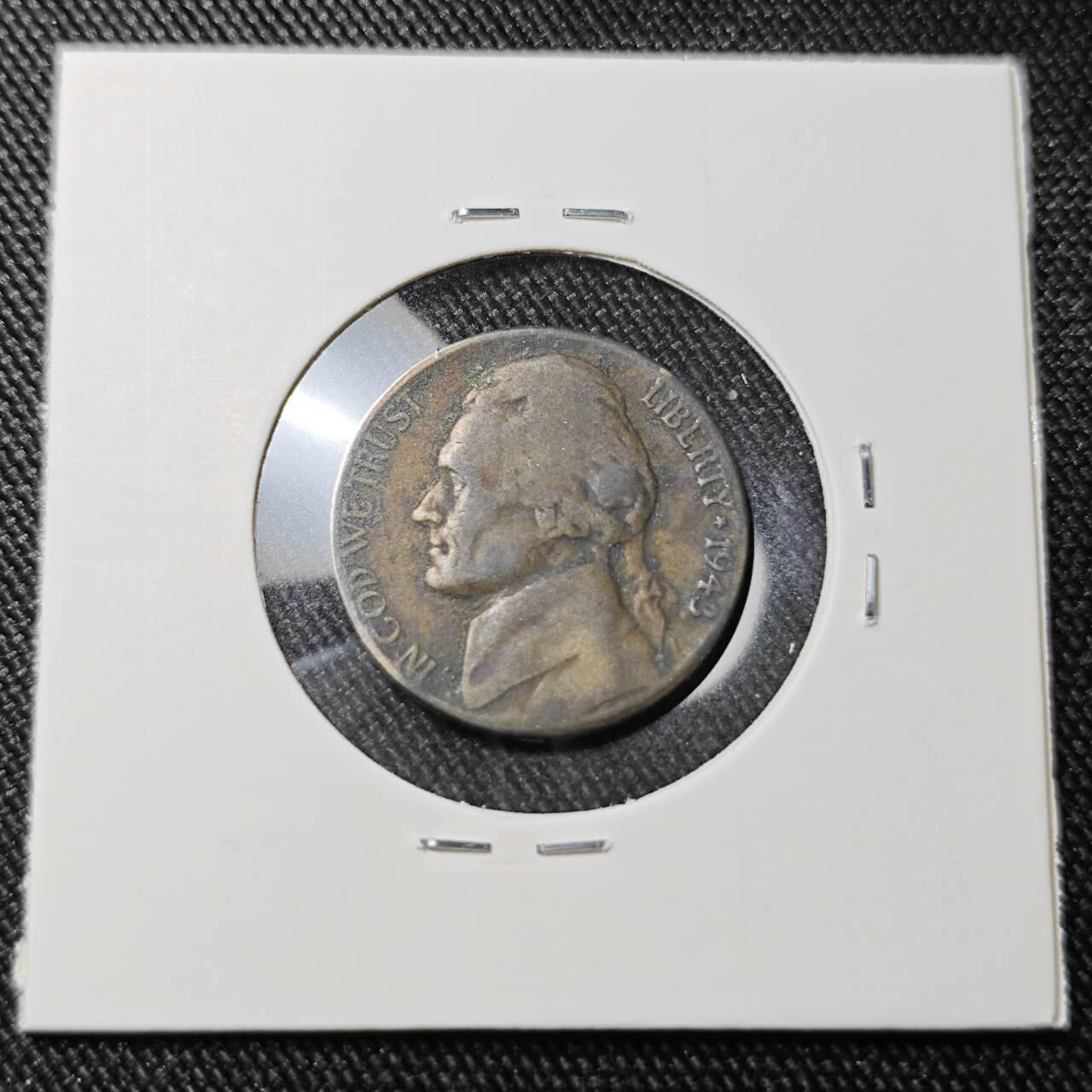 KK钱币收藏小铺 （套币 好品/批量散币 银币）专场  2月预留时间 周末发货   1943美国5分银币 S版