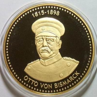 长老汇蛇年精选第七十九场拍卖 - 德国铁血宰相俾斯麦 高浮雕精制大镀金章 40mm