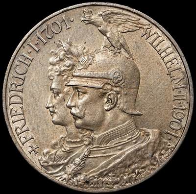 修遠堂世界钱币第九十五期 - 1901年普鲁士建国200周年5马克大银币 未流通转光