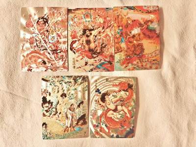 龙虎卡牌六五场 （无佣金，周六结拍，欢迎送拍） - 粗闪5张 昆仑万象  陈岱青曹操故事 其五